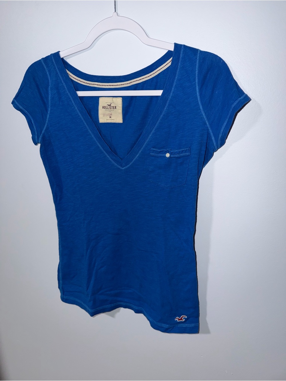 Y2K style Blue Hollister V-Neck